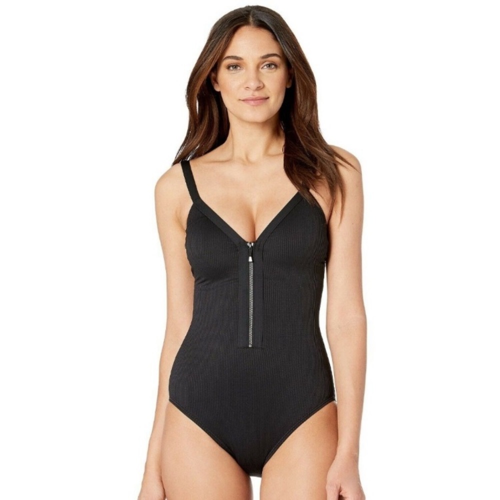 NWT | Kate Spade Marco Island Zip One Piece Black